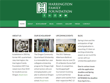 Tablet Screenshot of harringtonfamilyfoundation.org